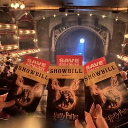 Harry Potter and the Cursed Child - Showbill and theater pre-show