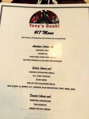 Menu photo 7 Tony's Sushi Ocala, FL