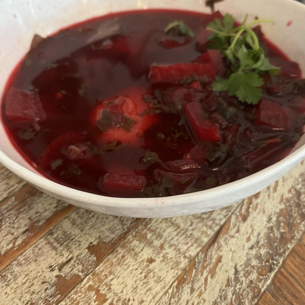 Kibeh in beet broth Kibeh in beet broth