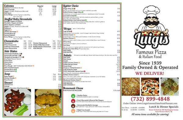 Menu photo 2 Luigi's Famous Pizza Point Pleasant Beach, NJ Menu photo 2 Luigi's Famous Pizza Point Pleasant Beach, NJ
