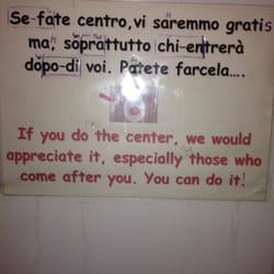 Inishark - Bathroom sign.