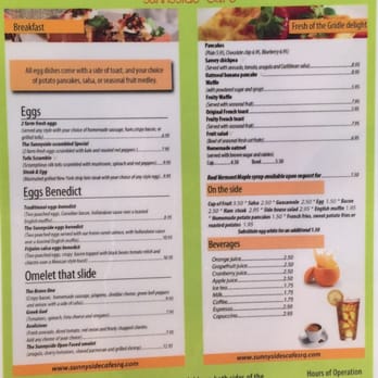 Sunnyside Cafe - Menu selections looks inviting - Breakfast & Brunch Near Me - Sarasota, Florida Sunnyside Cafe - Menu selections looks inviting - Breakfast & Brunch Near Me - Sarasota, Florida
