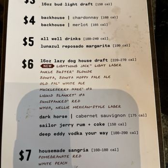 Lazy Dog Restaurant & Bar - Happy Hour Menu 6/7/24 - New American Near Me - Concord, California Lazy Dog Restaurant & Bar - Happy Hour Menu 6/7/24 - New American Near Me - Concord, California