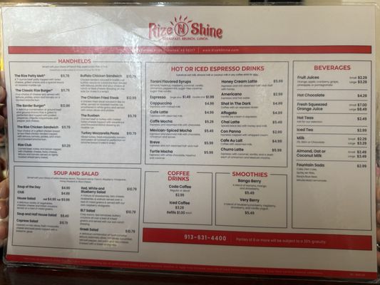 Menu photo 4 Rize N Shine Shawnee, KS
