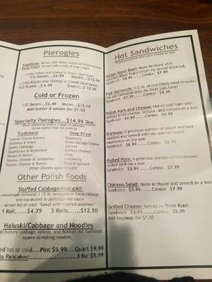 Menu photo 4 Bubba's Irwin, PA