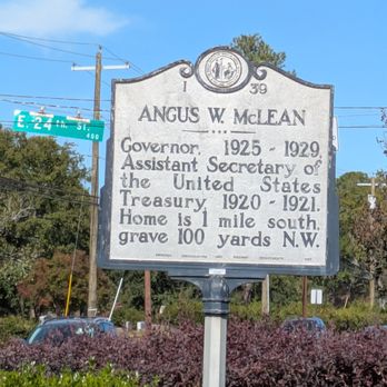 Angus W McLean - Angus W. McLean Historical Marker, Lumberton - Landmarks & Historical Buildings Near Me - Lumberton, North Carolina Angus W McLean - Angus W. McLean Historical Marker, Lumberton - Landmarks & Historical Buildings Near Me - Lumberton, North Carolina