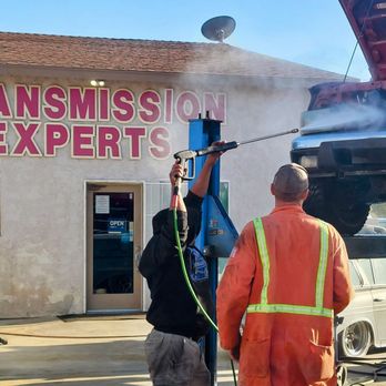 Transmission Experts - Washing the under carriage to make sure there was no more leaking. - Transmission Repair Near Me - Yucca Valley, California