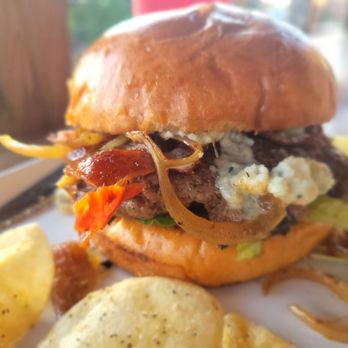 Old Dog Tavern - Husky Burger up close - American Near Me - Kalamazoo, Michigan Old Dog Tavern - Husky Burger up close - American Near Me - Kalamazoo, Michigan