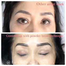 Lux Brow LA - Cover up and reshaping old tattoo from other artist