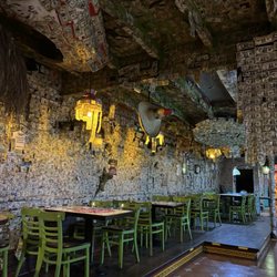 El Corralito - Inside. Dollar bills line the walls and ceiling.