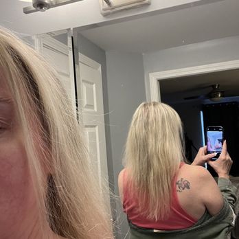 Gjeto Salon &Day Spa - After pic and the trim is not even. - Day Spas Near Me - Novi, Michigan