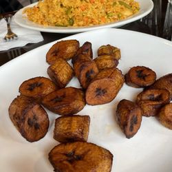 Charcoal Chicken - Arroz polo chicken with rice and maduros sweet plantains