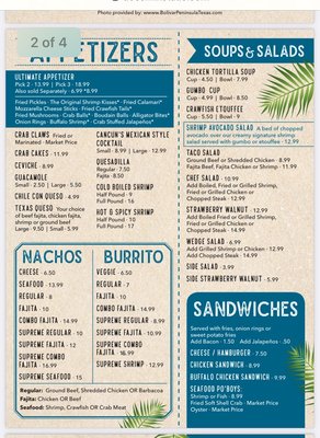 Menu photo 5 Jose's Cantina Crystal Beach, TX