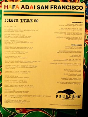 Menu photo 6 Prubechu San Francisco, CA
