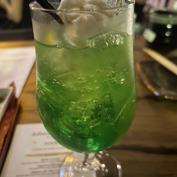 Robata JINYA - Hollywood - 12/11/25 Melon soda float - Japanese Near Me - Los Angeles, California Robata JINYA - Hollywood - 12/11/25 Melon soda float - Japanese Near Me - Los Angeles, California