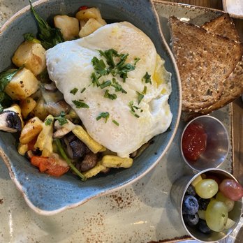 First Watch - Egg skillet with toast and side of fruit - Breakfast & Brunch Near Me - Ft Collins, Colorado