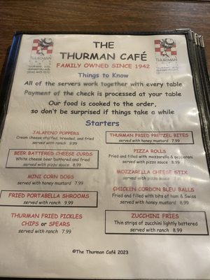 Menu photo 3 The Thurman Cafe Columbus, OH