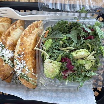 The Empanada Cookhouse - 3 Three Empanadas Meal with Kale Slaw Salad as a side - Empanadas Near Me - Dallas, Texas The Empanada Cookhouse - 3 Three Empanadas Meal with Kale Slaw Salad as a side - Empanadas Near Me - Dallas, Texas