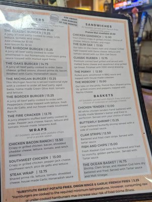 Menu photo 2 The Oaks Tavern Jonesville, MI Menu photo 2 The Oaks Tavern Jonesville, MI