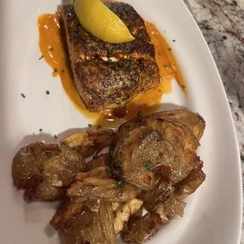 Goin' Coastal - Blackened Salmon and fingerling potatoes. - Seafood Near Me - Canton, Georgia