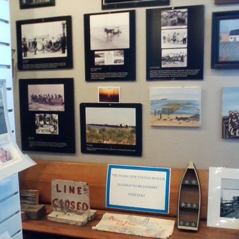 Ocean View Station Museum - More photo wall displays with a model boat below to pique your interest even furlther - Museums Near Me - Norfolk, Virginia Ocean View Station Museum - More photo wall displays with a model boat below to pique your interest even furlther - Museums Near Me - Norfolk, Virginia