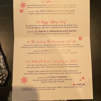 Supperland - Holiday tasting menu - Southern Near Me - Charlotte, North Carolina