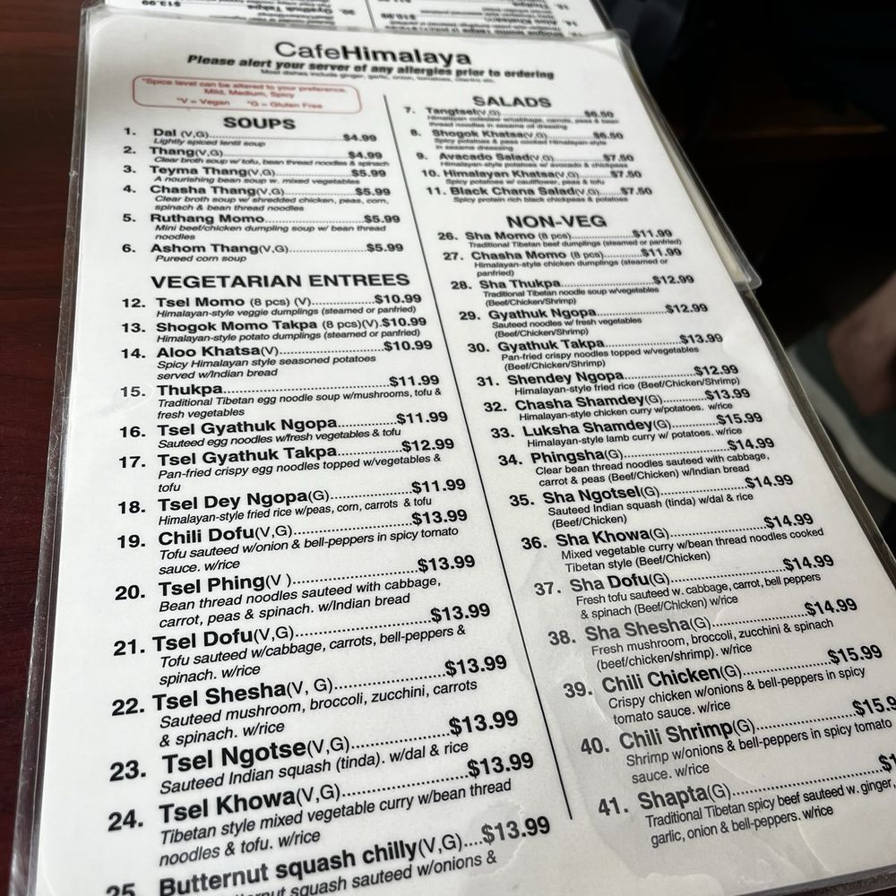 Cafe Himalaya - Menu - Himalayan/Nepalese Near Me - New York, New York Cafe Himalaya - Menu - Himalayan/Nepalese Near Me - New York, New York