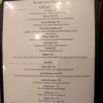 Anna And Lucio's Trattoria - Salad Near Me - Maple, Ontario