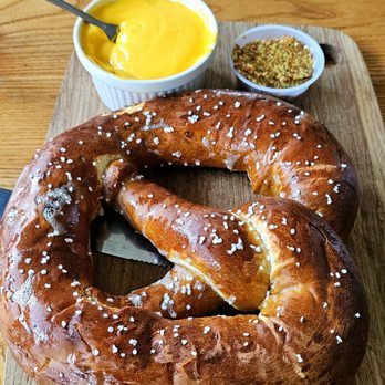 Bodega Brew Pub - Checked in on Yelp and got a coupon for half off this huge pretzel! It was delicious. - Brewpubs Near Me - La Crosse, Wisconsin