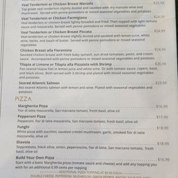 a menu on a table a menu on a table
