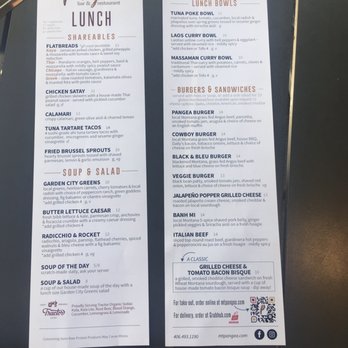 Pangea Bar - Lunch menu - New American Near Me - Missoula, Montana