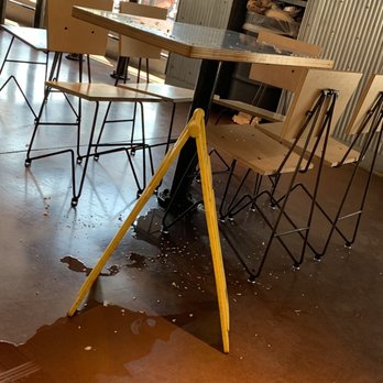 Chipotle Mexican Grill - Been like this over 40 minutes.As you can see the trash can is overfilled as well. I could have easily slept and fell. Food great though. - Mexican Near Me - Manhattan, Kansas