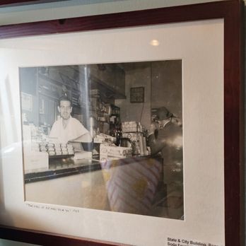 Pop's Ice Cream & Soda Bar - A framed antique black and white photograph. - Ice Cream & Frozen Yogurt Near Me - Roanoke, Virginia