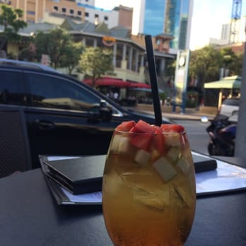 Balan's - View from Balans, drinking a White Sangría - Cocktail Bars Near Me - Miami, Florida