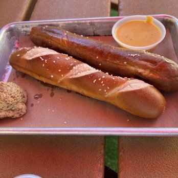 Cibolo Creek Brewing - Pretzel sticks with beer cheese and mustard. - Breweries Near Me - Boerne, Texas Cibolo Creek Brewing - Pretzel sticks with beer cheese and mustard. - Breweries Near Me - Boerne, Texas