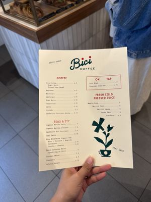 Menu photo 1 Bici Coffee Menlo Park, CA