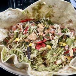 Tic Tac Taco - Burrito in A bowl.  Chicken, pintos.... Guac. All the stuff !