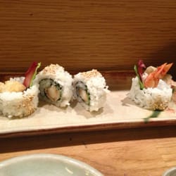 Jin Kichi - Can you tell we couldn't wait for the photo :p prawn tempura inside out roll