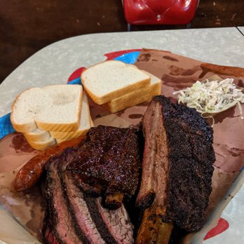 Franklin Barbecue - beef rib, brisket, sausage and side of slaw - Barbeque Near Me - Austin, Texas Franklin Barbecue - beef rib, brisket, sausage and side of slaw - Barbeque Near Me - Austin, Texas