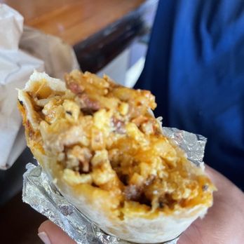 Bonfire Burritos - Mostly eaten Chupacabra Breakfast Burrito - Mexican Near Me - Golden, Colorado Bonfire Burritos - Mostly eaten Chupacabra Breakfast Burrito - Mexican Near Me - Golden, Colorado
