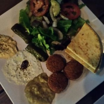 Santorini Cafe - Veggie plate. - Greek Near Me - Austin, Texas Santorini Cafe - Veggie plate. - Greek Near Me - Austin, Texas