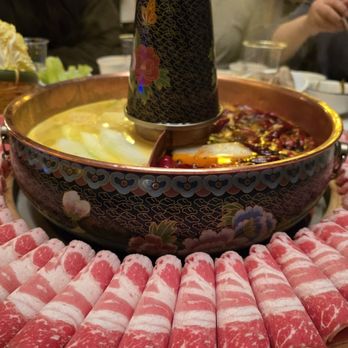 Beijing Hot Pot 京门铜火锅 - Our hotpot with 2 soup bases - Hot Pot Near Me - Flushing, New York Beijing Hot Pot 京门铜火锅 - Our hotpot with 2 soup bases - Hot Pot Near Me - Flushing, New York