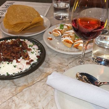 DAMA - Fried Quesadilla and Whipped Beans with carnitas - Latin American Near Me - Los Angeles, California DAMA - Fried Quesadilla and Whipped Beans with carnitas - Latin American Near Me - Los Angeles, California
