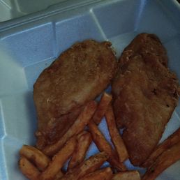 Cod and seasoned fries