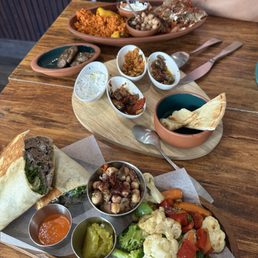 Mediterranean wrap, meze sampler, lamb ! Mediterranean wrap, meze sampler, lamb !