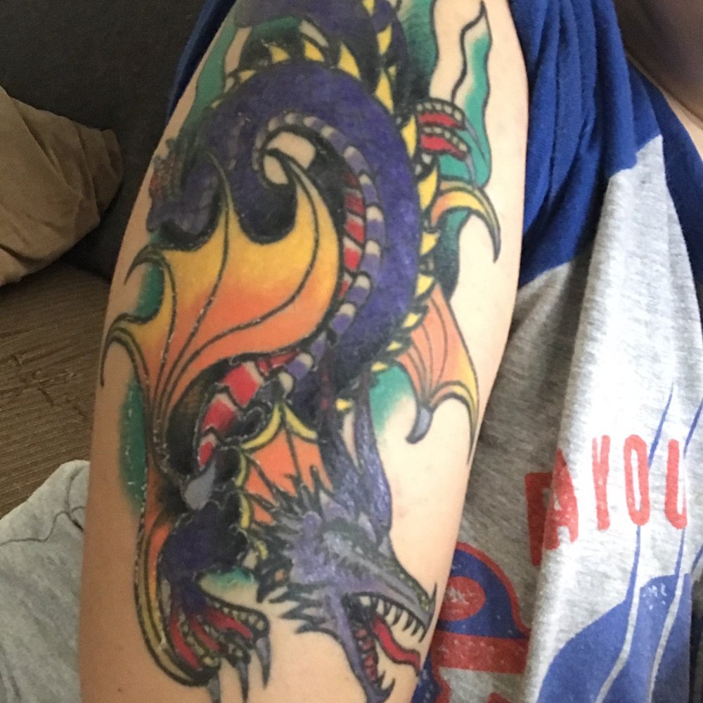 Almost healed Dragon with color by Jacqui Almost healed Dragon with color by Jacqui