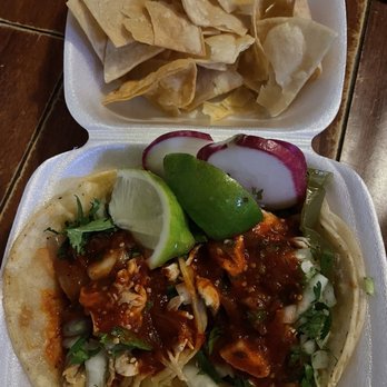 El Amigo - 2 chicken soft tacos and chips - Mexican Near Me - Lawndale, California El Amigo - 2 chicken soft tacos and chips - Mexican Near Me - Lawndale, California