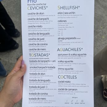 Holbox - Menu as of 8/16/25 - Latin American Near Me - Los Angeles, California