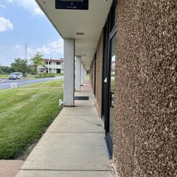 American Red Cross - Walkway from the class. The buildings are a little rundown, but the inside is nice.