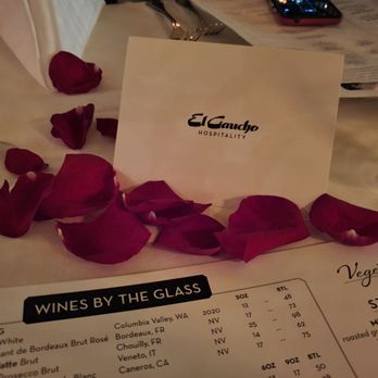 El Gaucho - Bellevue - Flower petals on the table set for our anniversary - Steakhouses Near Me - Bellevue, Washington El Gaucho - Bellevue - Flower petals on the table set for our anniversary - Steakhouses Near Me - Bellevue, Washington